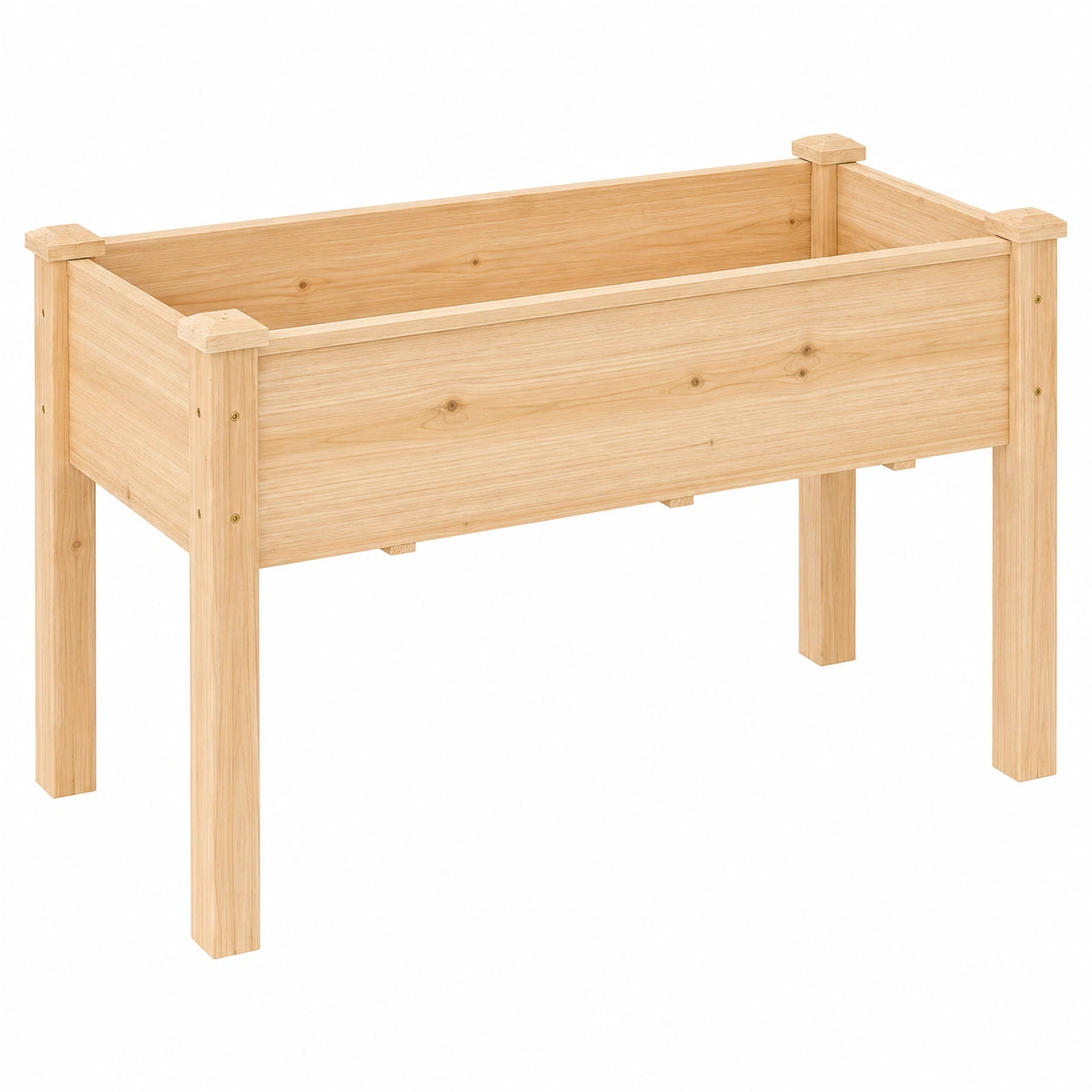 Jardinière surélevée en bois naturel 100x40x75 cm