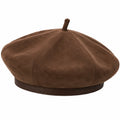 Béret Classique en Suédine Marron