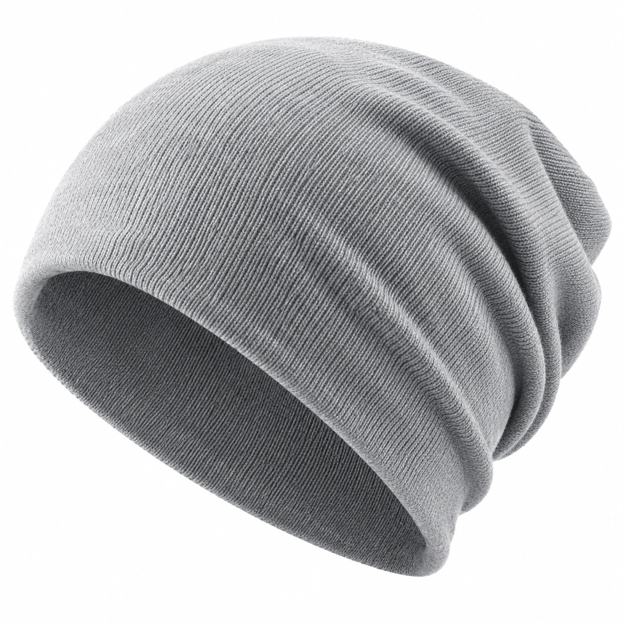 Bonnet en tricot gris unisexe pour adultes