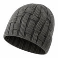 Bonnet tressé gris pour homme