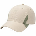 Casquette de baseball beige et vert pour adulte