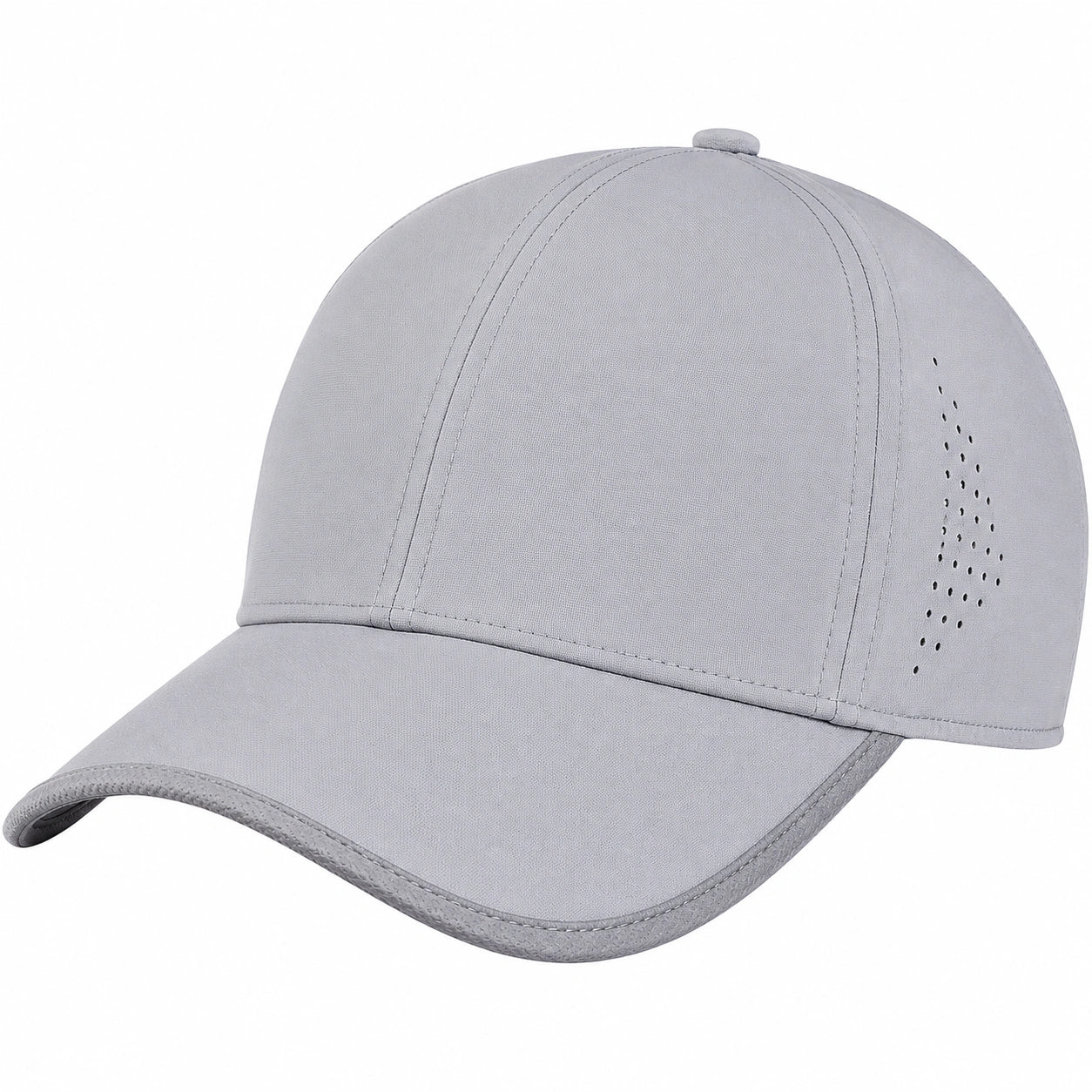 Casquette respirante unisexe gris clair ajustable