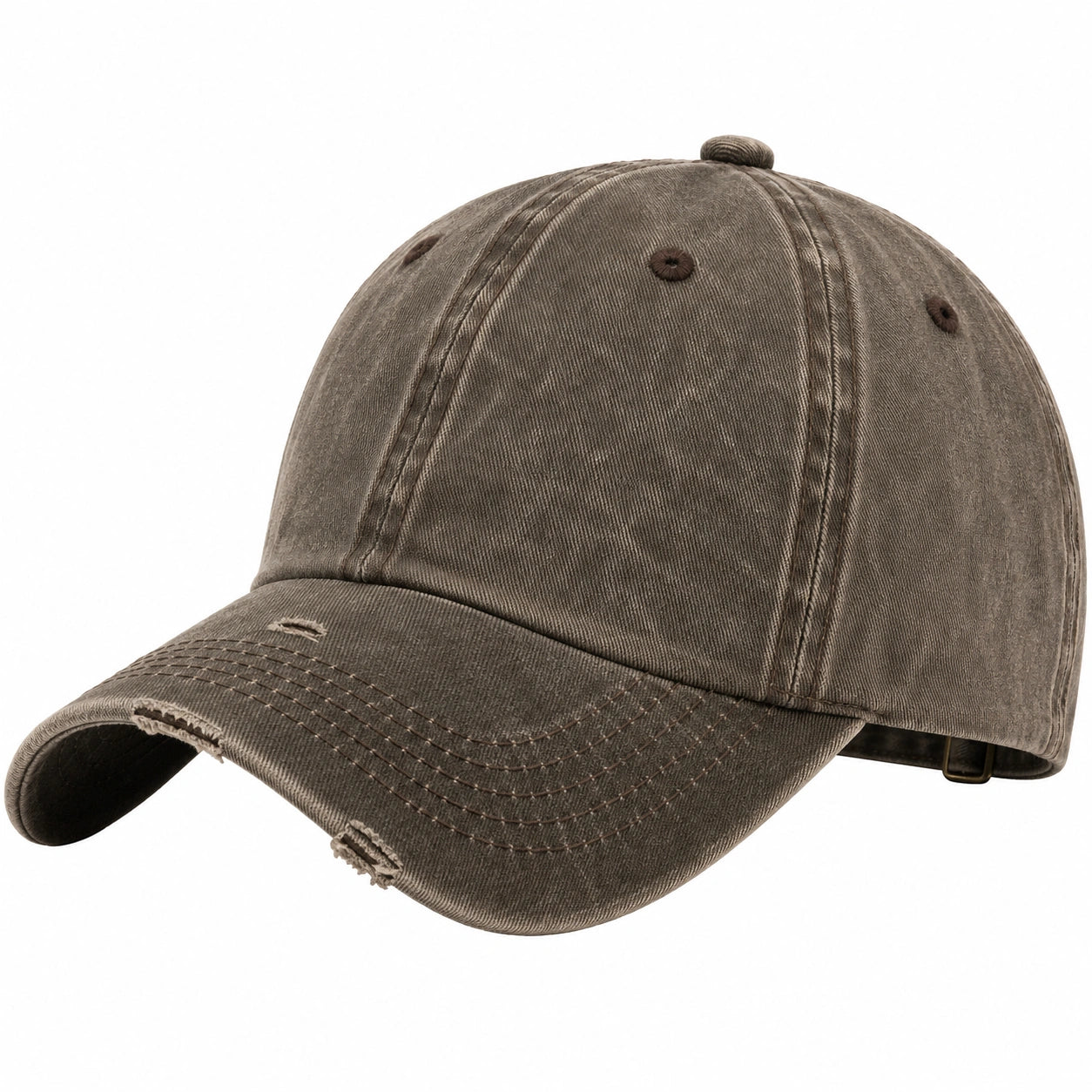 Casquette de Baseball Vintage Usée Réglable Marron
