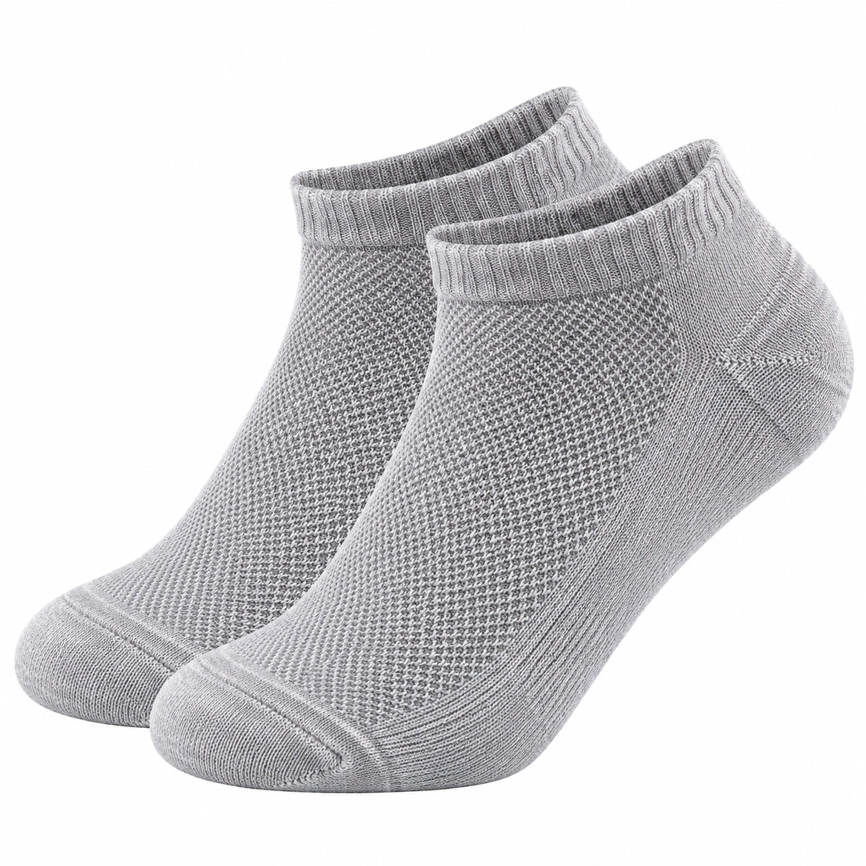 Chaussettes courtes grises respirantes unisexes