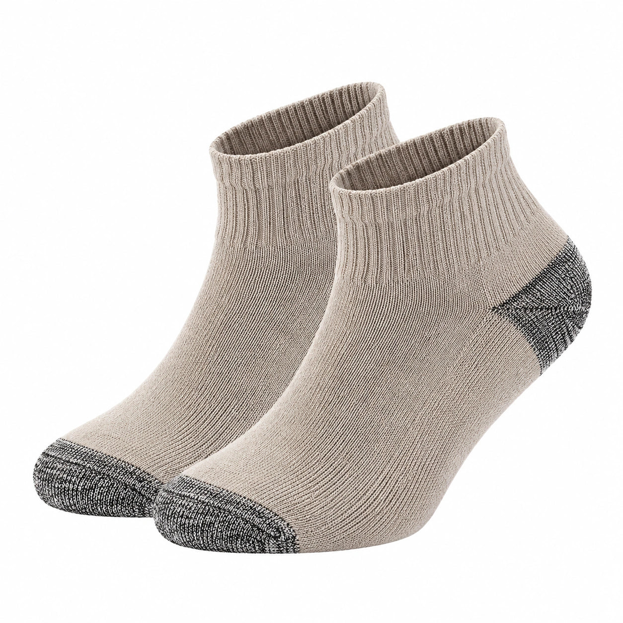 Chaussettes Courtes Confortables Beige et Gris