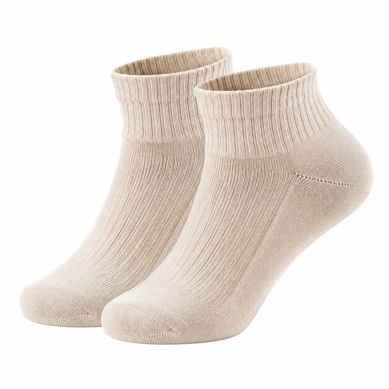 Chaussettes courtes beiges confortables
