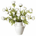 Bouquet de Pivoines Artificielles Blanches pour Décoration Intérieure