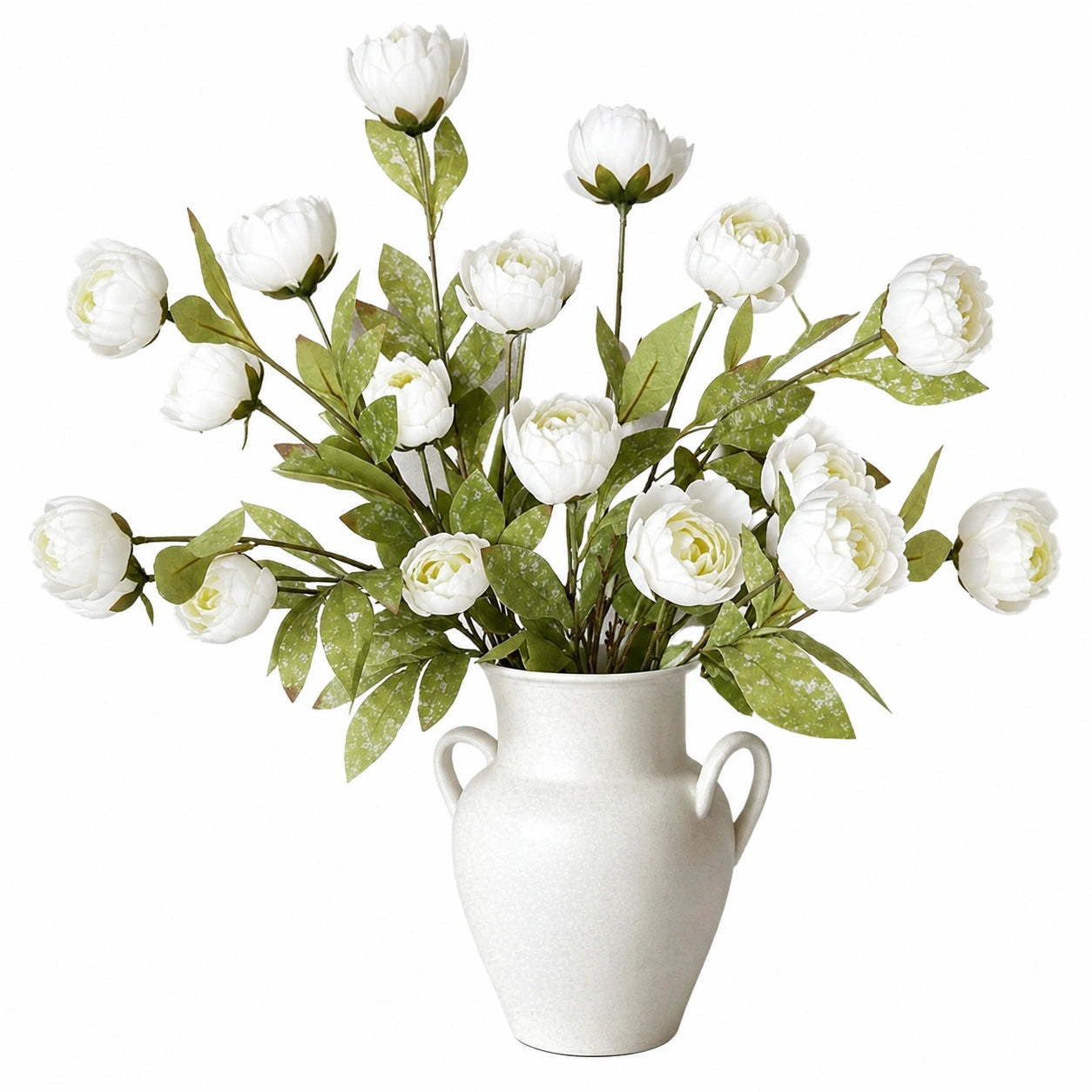 Bouquet de Pivoines Artificielles Blanches pour Décoration Intérieure